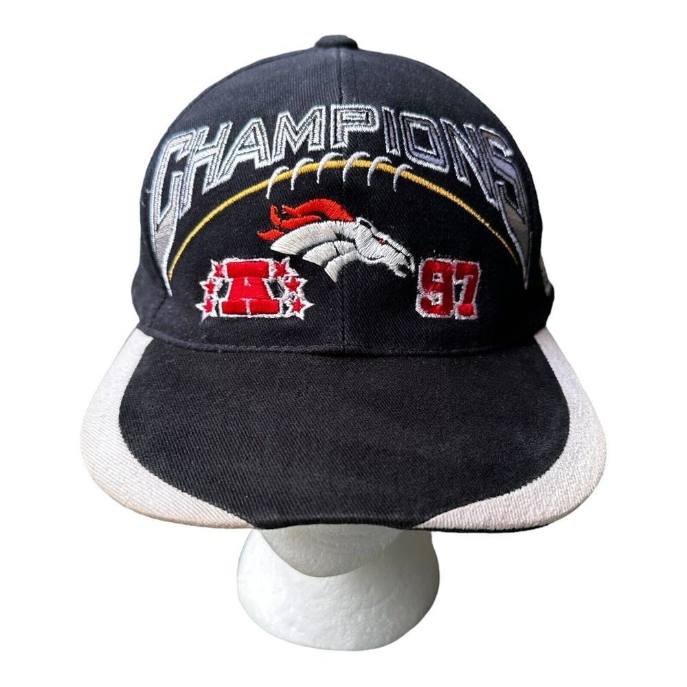 NFL Proline Denver Broncos Hat Cap One Size 1997 AFC Champions Snapback Football